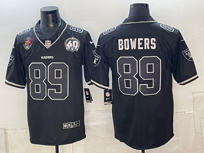 Men 2026 Oakland Raiders #89 Bowers Black Nike Limited NFL Jersey 101605->green bay packers->NFL Jersey